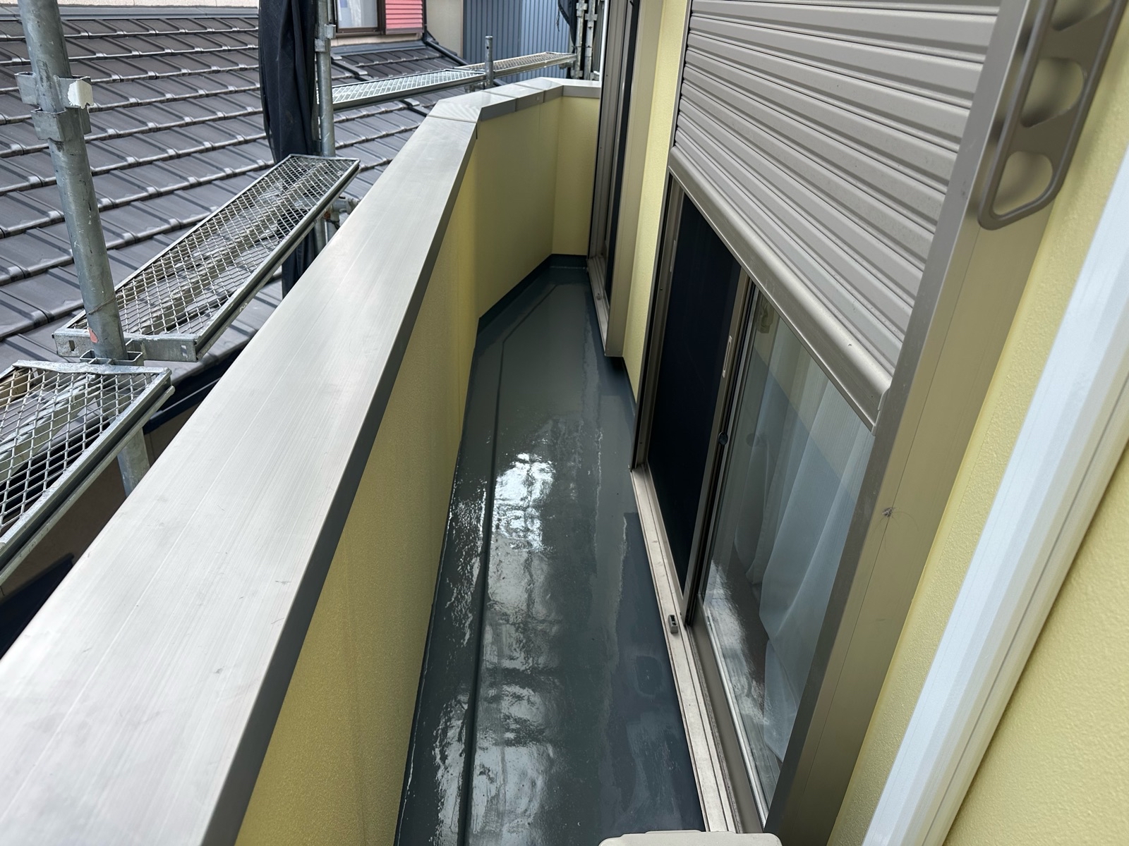 バルコニー防水　ベランダ防水　ウレタン塗膜防水　施工後