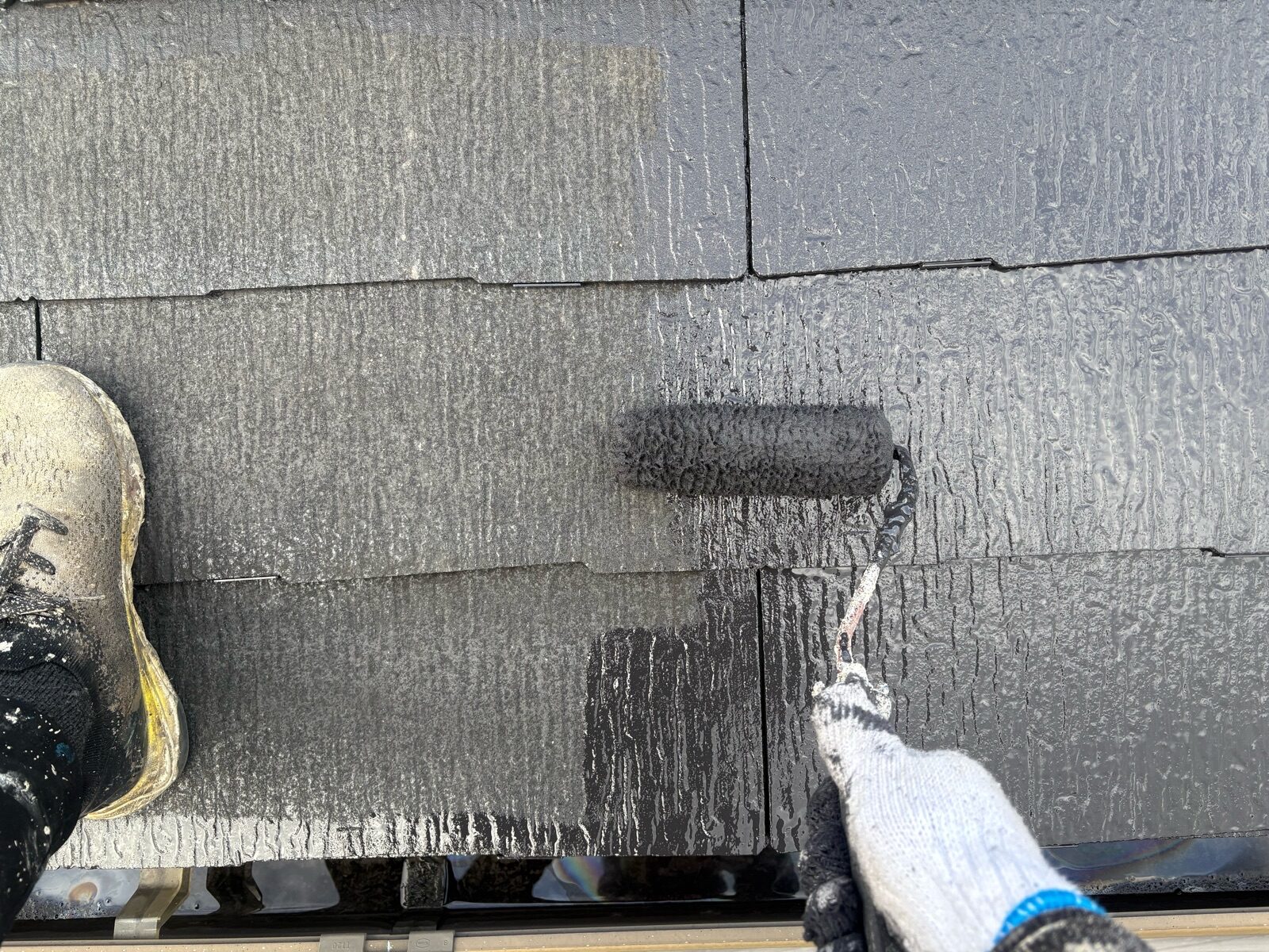 屋根塗装 中塗り スレート