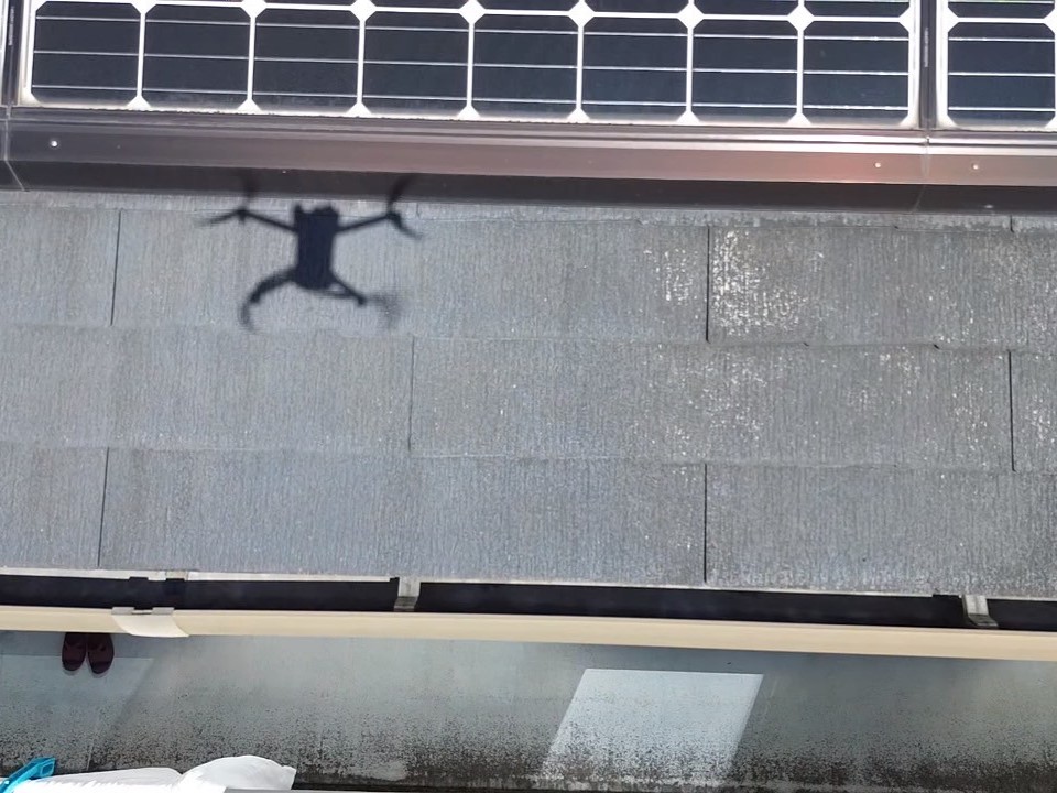 屋根塗装 施工前 スレート 色褪せ