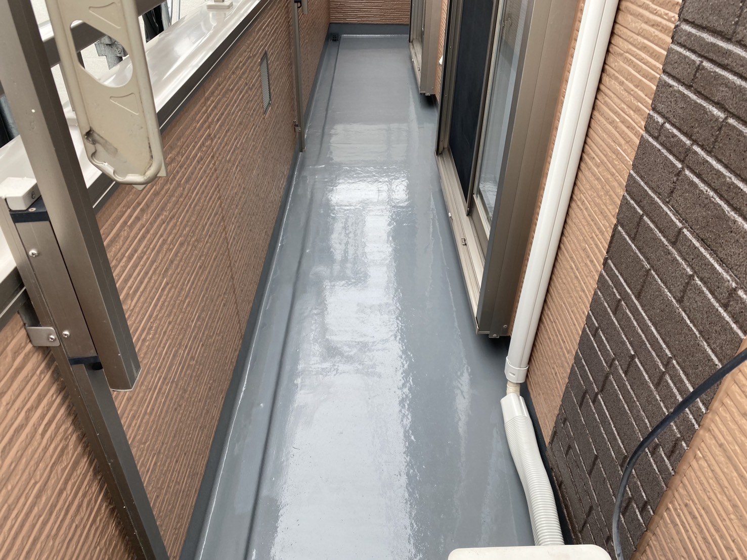 バルコニー防水 ベランダ防水 ウレタン塗膜防水 施工後