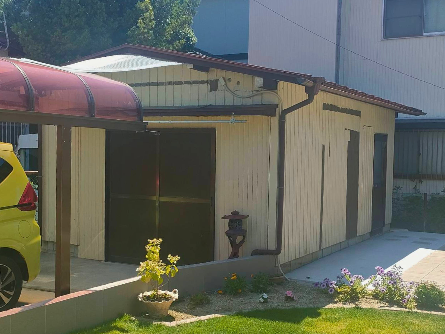 倉庫　外壁塗装　施工前